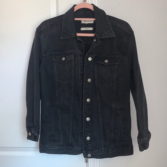NWOT Madewell Oversized Trucker Jean Jacket in Lunar Wash - Picture 5 of 11